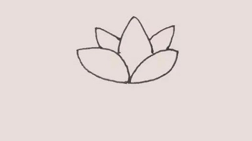 荷花简笔画简单好看图片 荷花简笔画带颜色画法