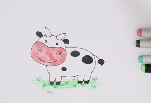 奶牛简笔画超详细画法简单图解 奶牛简笔画可爱漂亮