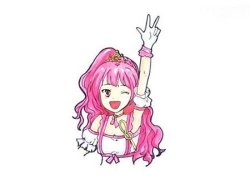卡通马卡龙菲梦卡简笔画画法 菲梦少女的菲梦卡简笔画怎么画