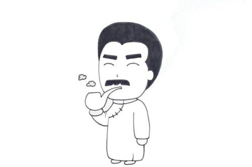 简单鲁迅简笔画怎么画 q版头像鲁迅简笔画教程