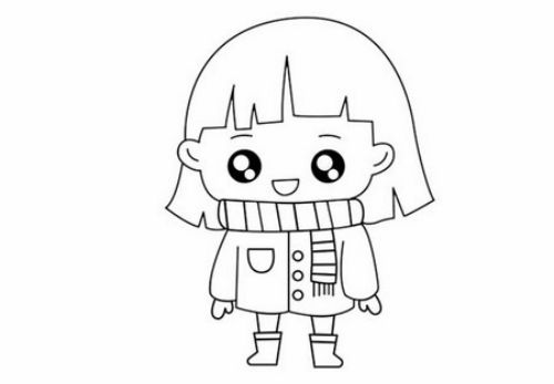 彩色Q版小女孩简笔画步骤教程 可爱呆萌小女孩简笔画怎么画