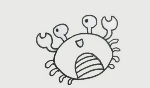 手帐巨蟹座十二星座简笔画教程 q版十二星座巨蟹座简笔画怎么画
