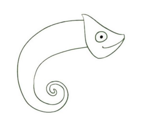 可爱蜥蜴简笔画教程步骤 彩色蜥蜴简笔画怎么画