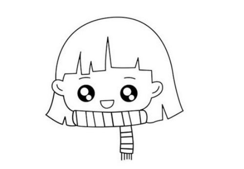 彩色Q版小女孩简笔画步骤教程 可爱呆萌小女孩简笔画怎么画