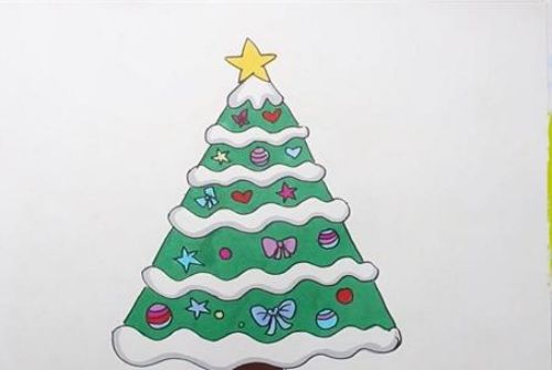 幼儿园圣诞树简笔画怎么画 简单圣诞树简笔画教程