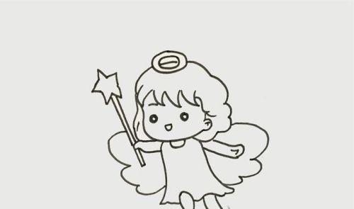 简单又漂亮天使简笔画怎么画  翅膀少女天使简笔画教程