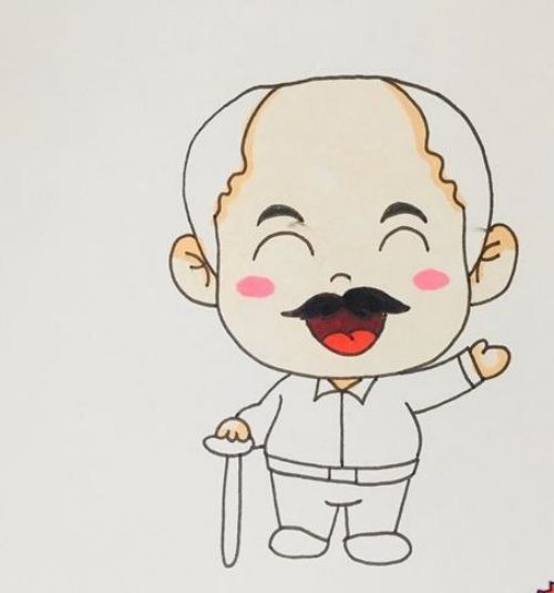 白胡子老爷爷简笔画教程 简单老爷爷简笔画怎么画