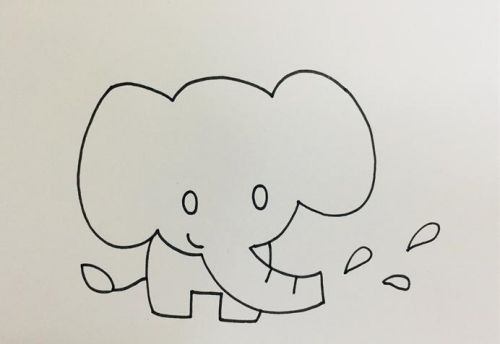 卡通小象简笔画绘画步骤 可爱小象简笔画怎么画