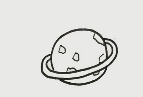 彩色水星简笔画绘画教程 带涂颜色水星简笔画怎么画
