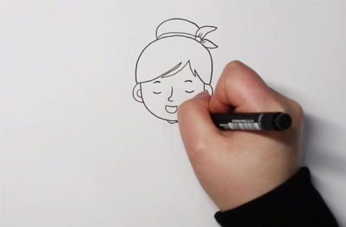 彩色卡通空姐简笔画步骤 漂亮空姐简笔画怎么画