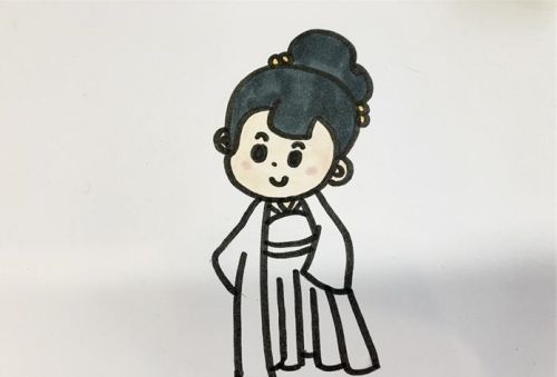 简单又漂亮公主简笔画怎么画 古代公主简笔画绘画教程