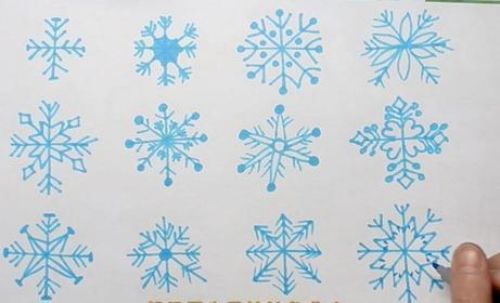 雪花简笔画怎么画 雪花简笔画漂亮简笔画教程