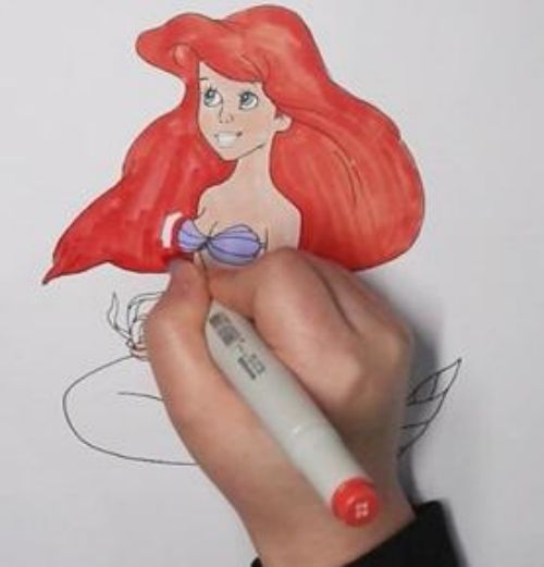美人鱼简笔画幼儿园画法教程 漂亮美人鱼简笔画可爱公主怎么画