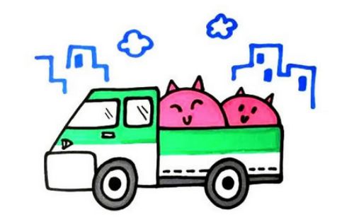 卡通皮卡车简笔画怎么画 超级卡车简笔画绘画步骤