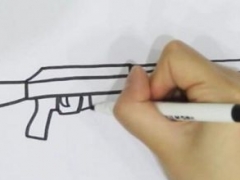 98k狙击枪简笔画怎么画 枪简笔画儿童画教程