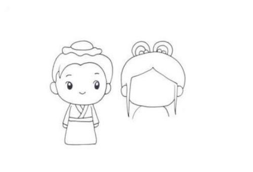 牛郎织女彩色简笔画怎么画 漂亮牛郎织女简笔画步骤