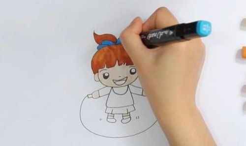 跳绳简笔画儿童画步骤 男孩跳绳简笔画儿童画怎么画