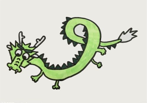 霸气龙简笔画怎么画 可爱彩色龙简笔画简单绘画教程