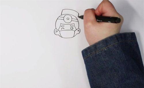 彩色手术医生简笔画绘画方法 简单手术医生简笔画怎么画
