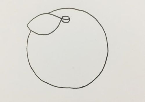 可爱橘子简笔画绘画步骤  彩色橘子简笔画怎么画
