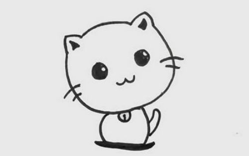 彩色小猫简笔画一步一步教 可爱呆萌小猫简笔画怎么画