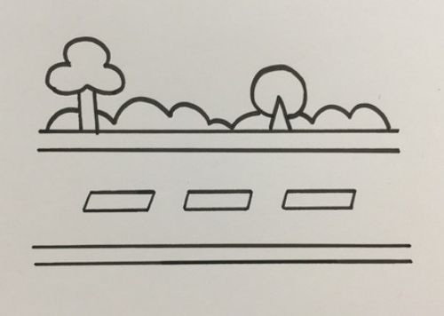 人行道马路简笔画教学图解 彩色马路简笔画怎么画