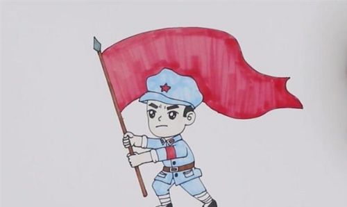 有颜色革命战士简笔画怎么画 简单儿童革命战士简笔画教程