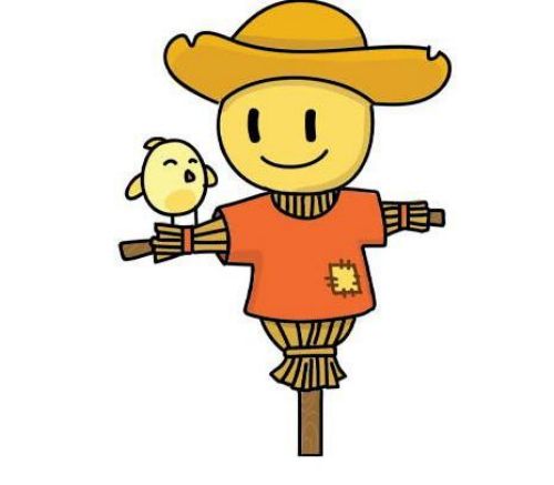 稻草人教程儿童画怎么画 简单稻草人教程简笔画教程