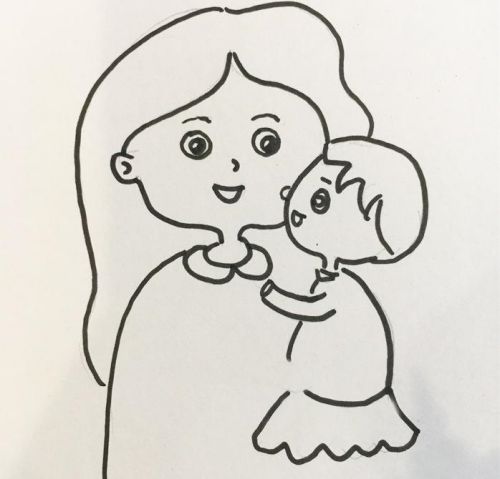 简单又漂亮母亲节简笔画教程 涂色母亲节简笔画怎么画