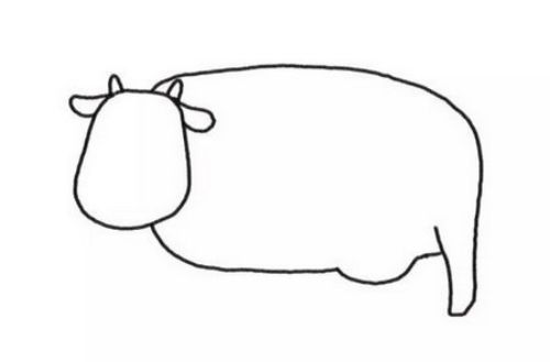 黑白奶牛简笔画步骤 简单可爱奶牛简笔画怎么画