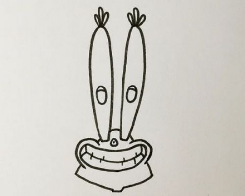 彩色蟹老板简笔画怎么画 带颜色蟹老板简笔画分步骤教程