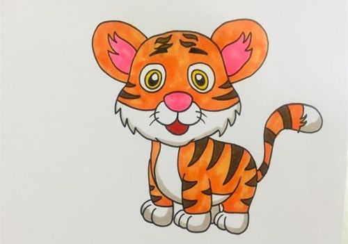 2022可爱呆萌老虎简笔画画法步骤 简单霸气老虎简笔画怎么画