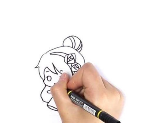 处女座简笔画怎么画 处女座简笔画可爱卡通少女教程