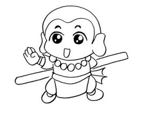 彩色小和尚简笔画怎么画 可爱卡通小和尚简笔画步骤教程