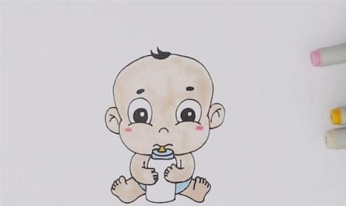 人物婴儿简笔画绘画步骤 可爱彩色婴儿简笔画怎么画-素描自学网 人物婴儿简笔画绘画步骤 可爱彩色婴儿简笔画怎么画