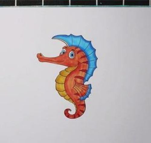 简单海马简笔画怎么画 彩色可爱海马简笔画教程-素描自学网 简单海马简笔画怎么画 彩色可爱海马简笔画教程