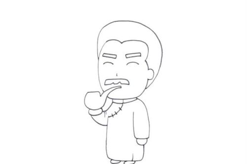 简单鲁迅简笔画怎么画 q版头像鲁迅简笔画教程
