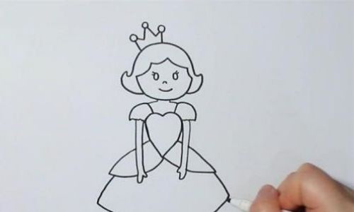 最美女王简笔画绘画步骤 卡通女王简笔画怎么画