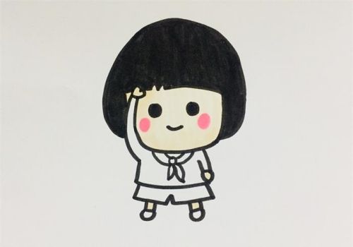 敬礼儿童简笔画怎么画 儿童升国旗敬礼简笔画教程