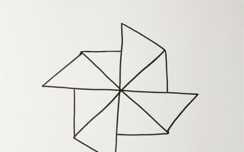风车简笔画幼儿园画法步骤 好看简单风车简笔画怎么画