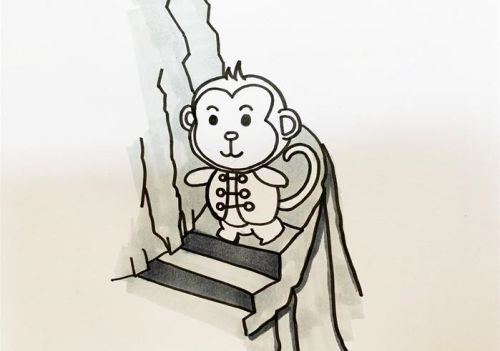 彩色猴子简笔画怎么画 可爱简单猴子简笔画步骤教程