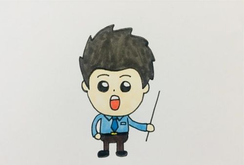 男数学老师简笔画步骤 简单又漂亮数学老师简笔画怎么画