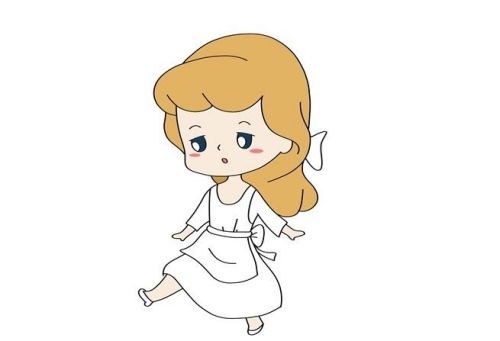 简单又漂亮灰姑娘简笔画怎么画 彩色灰姑娘简笔画教程