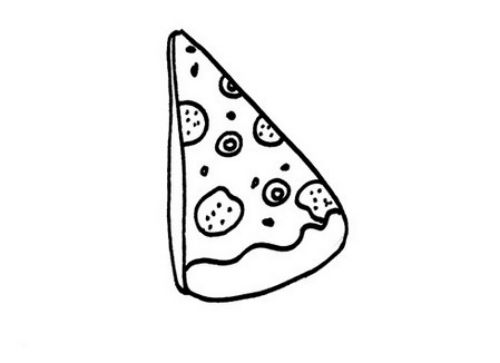 披萨简笔画儿童画怎么画 彩色美味披萨简笔画步骤教程