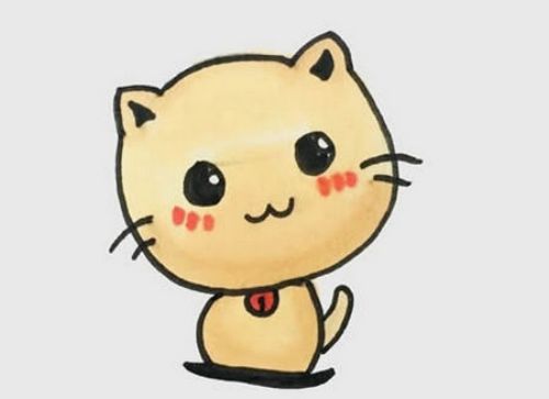 彩色小猫简笔画一步一步教 可爱呆萌小猫简笔画怎么画