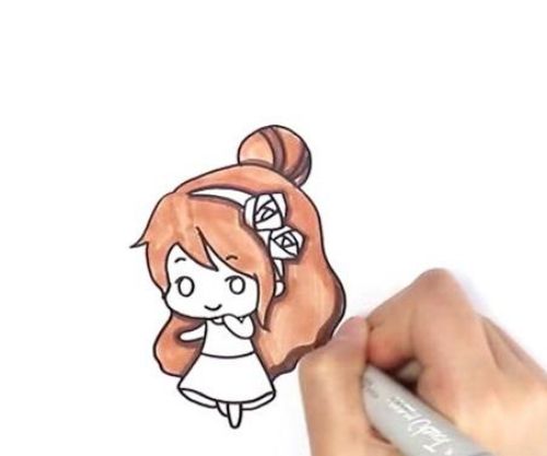 处女座简笔画怎么画 处女座简笔画可爱卡通少女教程