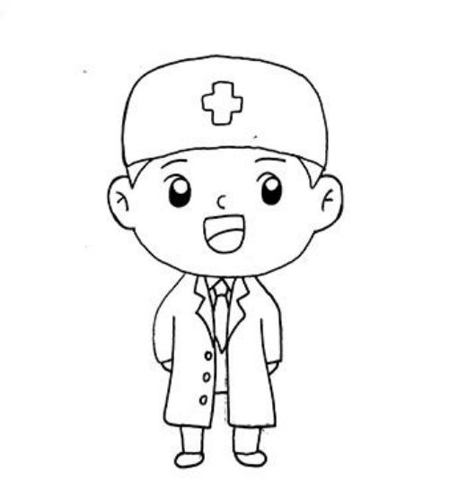 简单又漂亮医生简笔画画法教程 彩色医生简笔画怎么画