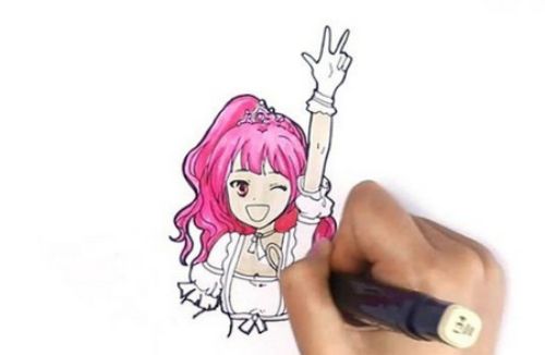 卡通马卡龙菲梦卡简笔画画法 菲梦少女的菲梦卡简笔画怎么画