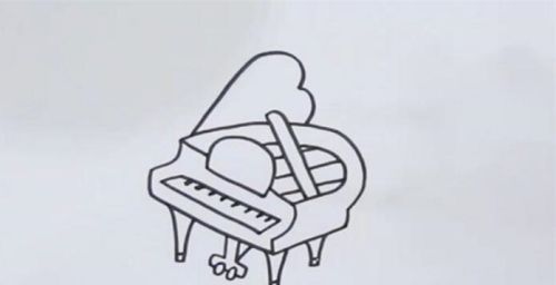 简单又漂亮钢琴简笔画教程 卡通三角钢琴简笔画怎么画