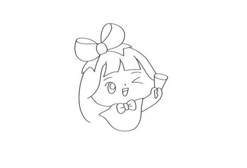 漂亮可爱动漫小女孩简笔画绘画步骤 动漫小女孩简笔画怎么画